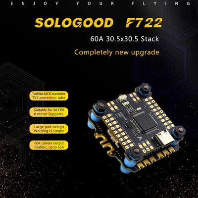 SoloGood F722 Stack ICM42688P F722 Flight Controller BLHELI_S 60