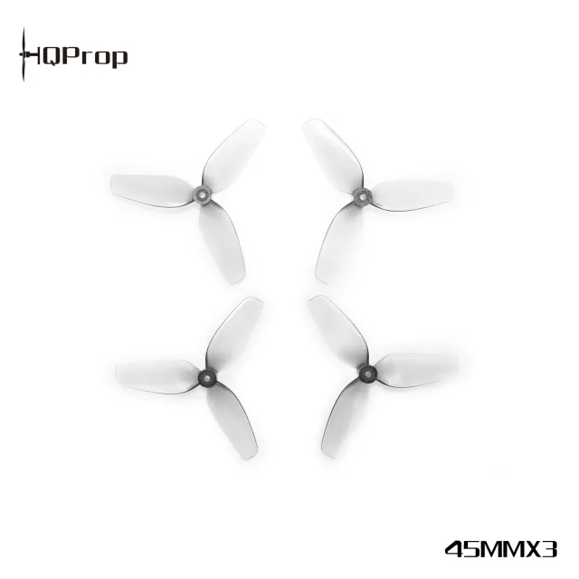 HQ Micro Whoop Prop 45MMX3 Grey (2CW+2CCW)-Poly Carbonate-1.5MM