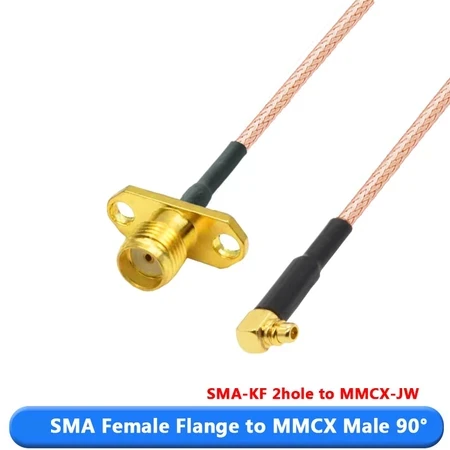 MMCX to SMA-KF Antenna Pigtail Cable 10cm - 90deg