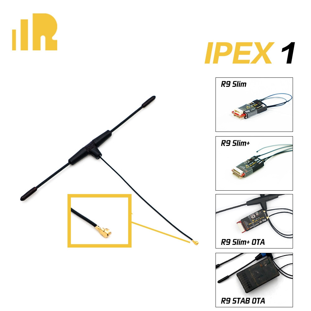 FrSky 900MHz Ipex1 Dipole T Antenna - FCC